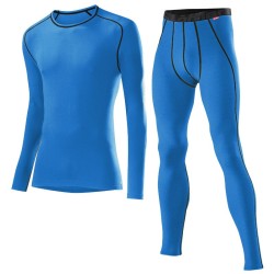 Löffler herrun underkläder set lång Transtex warm cobalt